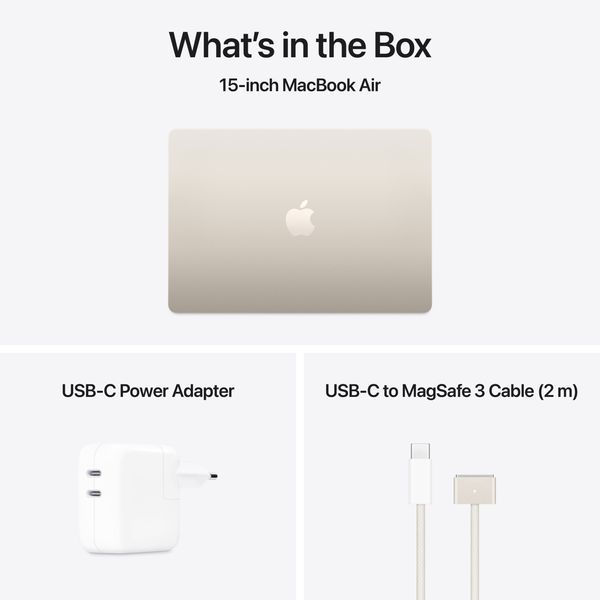 Ноутбук APPLE MacBook Air 15.3" M4 24/512GB 2025 Starlight 341004430 фото