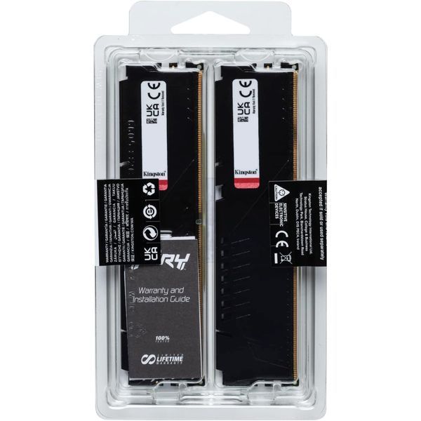 Оперативна пам'ять DDR5 128GB (4x32GB) 5600 MHz Beast Black XMP Kingston Fury (ex.HyperX) (KF556C40BBK4-128) KF556C40BBK4-128 фото