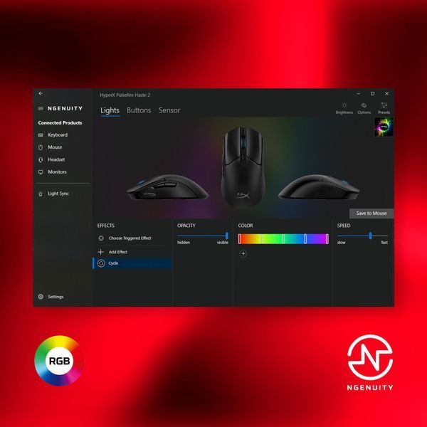 Игровая мышка HyperX Pulsefire Haste 2, RGB, USB-A, USB White (6N0A8AA) 776241 фото