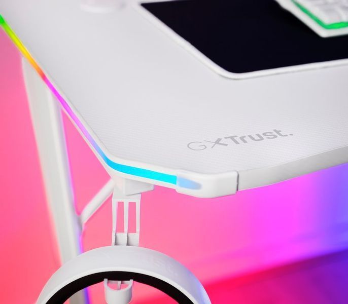 Ігровий стіл Trust GXT 709W Luminus RGB White (25328_TRUST) 25328_TRUST фото