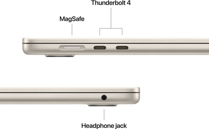 Ноутбук APPLE MacBook Air 15.3" M4 24/512GB 2025 Starlight 341004430 фото