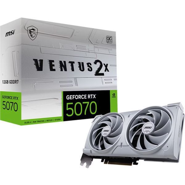 Відеокарта MSI GeForce RTX 5070 12GB GDDR7 VENTUS 2X OC WHITE 00-00076059 фото