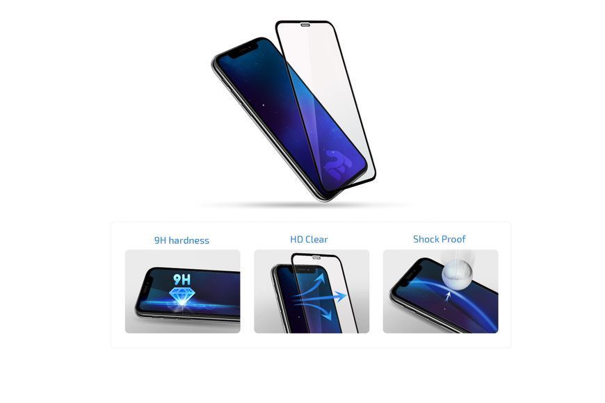 Защитное стекло 2E для iPhone 14 Pro, 2.5D FCFG 2E-IP-14P-6.1-SMFCFG-BB фото