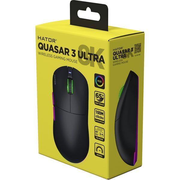 Мишка Hator Quasar 3 Ultra 8K Wireless Black (HTM770) 102039 фото