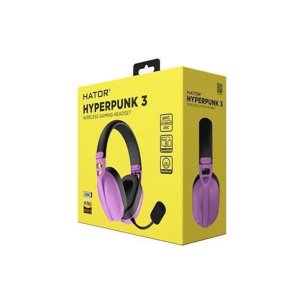 Навушники Hator Hyperpunk 3 Wireless Hi-Res SyncHUB connection Cyber Violet (ESH19) ESH19 фото