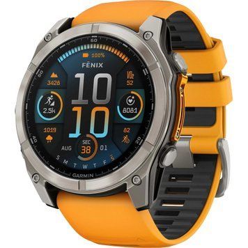 Смарт-часы Garmin fenix 8 51mm, AMOLED, Saph, Ti/Bare/Grpht, SparkOrg/GrphtBd, (010-02905-11) 010-02905-11 фото