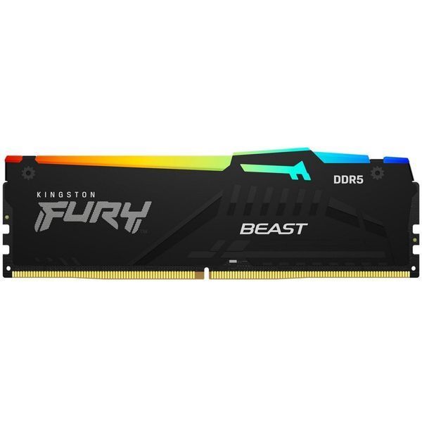Оперативная память DDR5 16GB (2x8GB) 5600 MHz Beast RGB Kingston Fury (ex.HyperX) (KF556C40BBAK2-16) KF556C40BBAK2-16 фото