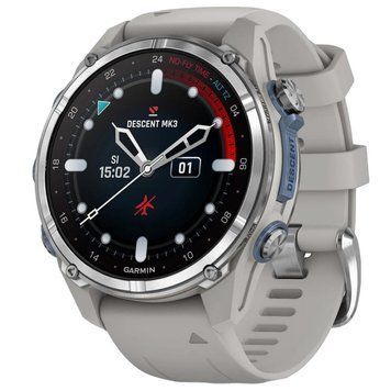 Смарт-часы Garmin Descent Mk3, 43mm, Passvtd Steel/Fog Gry, Dive Computer, GPS дайвінг комп'ютер (010-02753-04/03) 893139 фото