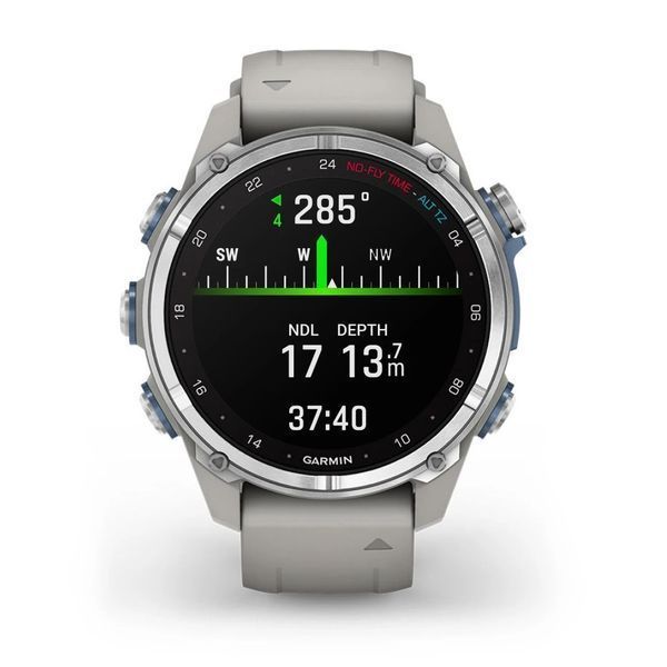 Смарт-часы Garmin Descent Mk3, 43mm, Passvtd Steel/Fog Gry, Dive Computer, GPS дайвінг комп'ютер (010-02753-04/03) 893139 фото