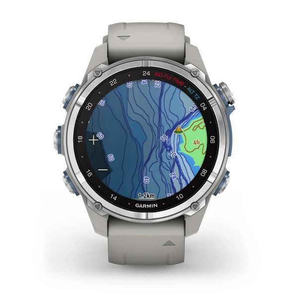 Смарт-часы Garmin Descent Mk3, 43mm, Passvtd Steel/Fog Gry, Dive Computer, GPS дайвінг комп'ютер (010-02753-04/03) 893139 фото