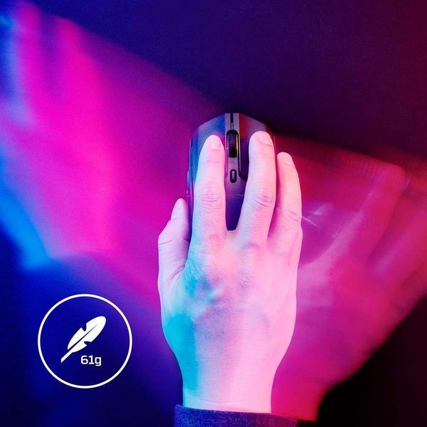 Игровая мышка HyperX Pulsefire Haste 2, RGB, USB-A/WL/BT (6N0B0AA) 776237 фото