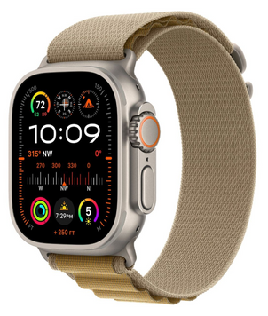 Смарт-часы Apple Watch Ultra 2 GPS + Cellular 49mm Natural Titanium Case w. Tan Alpine Loop - Medium (MX4F3) 349906271 фото