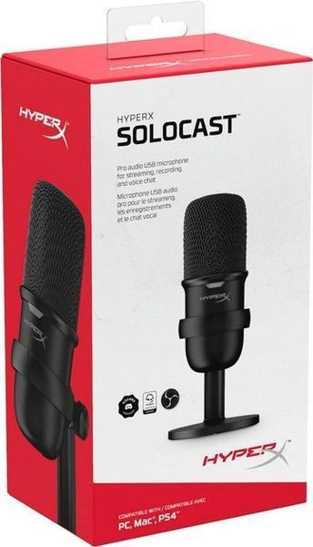 Мікрофон геймінговий HyperX SoloCast BLACK (4P5P8AA) 4P5P8AA фото