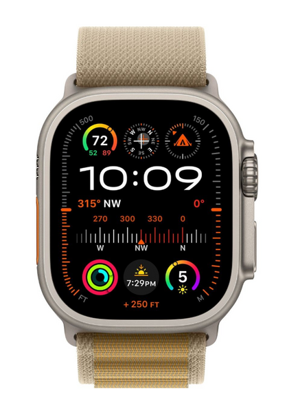 Смарт-годинник Apple Watch Ultra 2 GPS + Cellular 49mm Natural Titanium Case w. Tan Alpine Loop - Medium (MX4F3) 19259 фото