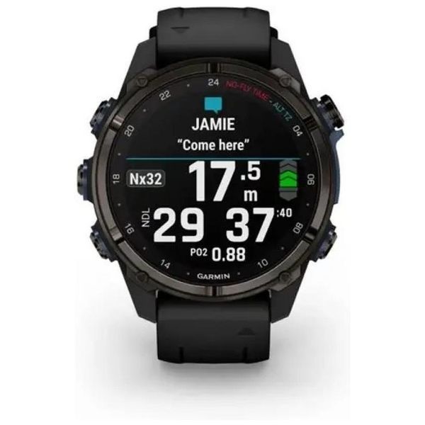 Смарт-часы Garmin Descent Mk3i, 43mm, Crbn Gry DLC Ti/Blk, Dive Computer, GPS дайвінг комп'ютер (010-02753-10/11) 893140 фото
