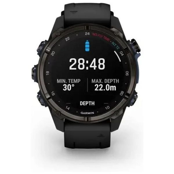 Смарт-часы Garmin Descent Mk3i, 43mm, Crbn Gry DLC Ti/Blk, Dive Computer, GPS дайвінг комп'ютер (010-02753-10/11) 893140 фото