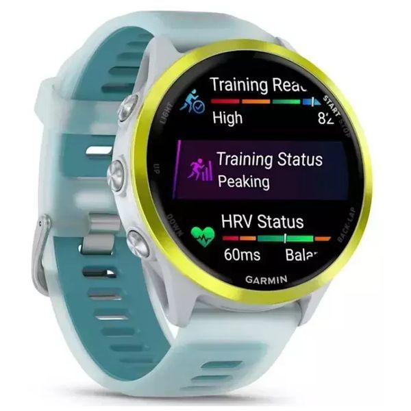 Смарт-часы Garmin Forerunner 570 - 47MM, Whitestone/Amp Yellow, GPS (010-02971-01) 217643 фото