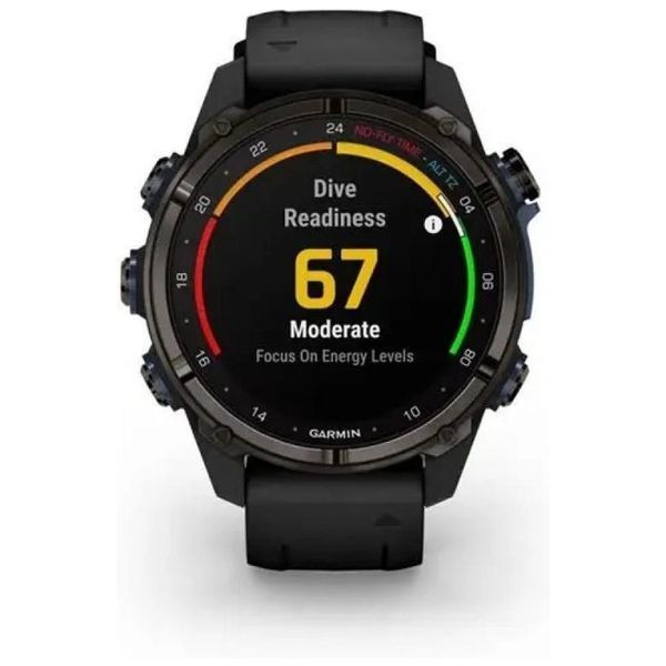 Смарт-часы Garmin Descent Mk3i, 43mm, Crbn Gry DLC Ti/Blk, Dive Computer, GPS дайвінг комп'ютер (010-02753-10/11) 893140 фото