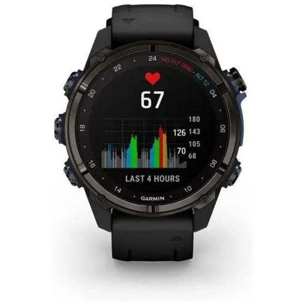 Смарт-часы Garmin Descent Mk3i, 43mm, Crbn Gry DLC Ti/Blk, Dive Computer, GPS дайвінг комп'ютер (010-02753-10/11) 893140 фото