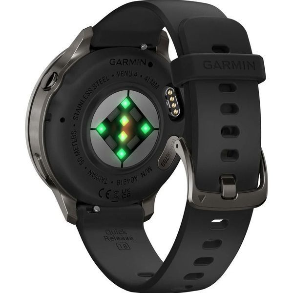 Смарт-часы Garmin Venu 4 41 mm Slate with Black Silicone Band (010-03013-02) 301014 фото