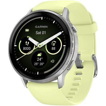 Смарт-часы Garmin Venu 4 45 mm Silver with Citron Silicone Band (010-03014-02) 301015 фото