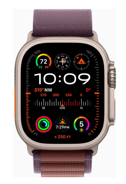 Смарт-часы Apple Watch Ultra 2 GPS + Cellular 49mm Natural Titanium Case w. Indigo Alpine Loop - Medium (MRET3) 832582 фото