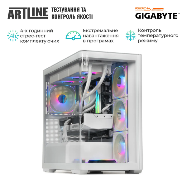 Комп'ютер ARTLINE Gaming TANKWHITE,AMD Ryzen 7 9800X3D, RTX 5070 Ti 16GB Windows 11 Home (TANKWHITEv103Win) 00-00073059 фото