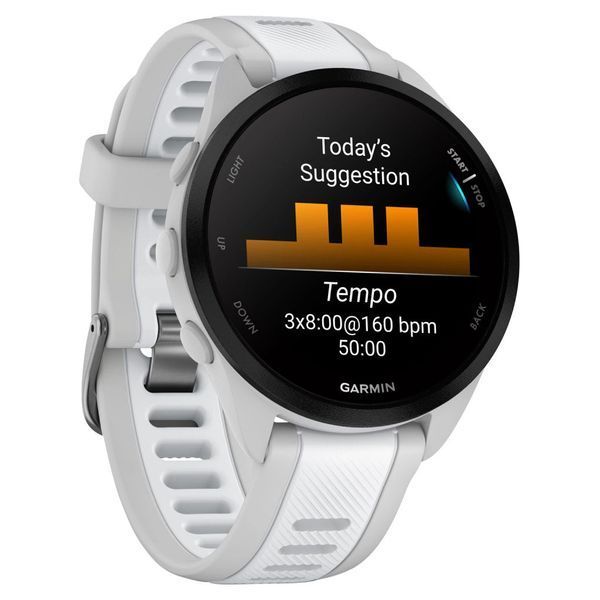 Смарт-часы Garmin Forerunner 165 Music, Mist Grey/Whitestone, GPS (010-02863-31) 902761 фото