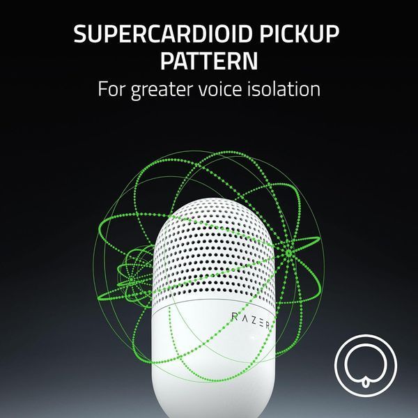Мікрофон геймінговий Razer Seiren V3 Mini White (RZ19-05050300-R3M1) RZ19-05050300-R3M1 фото