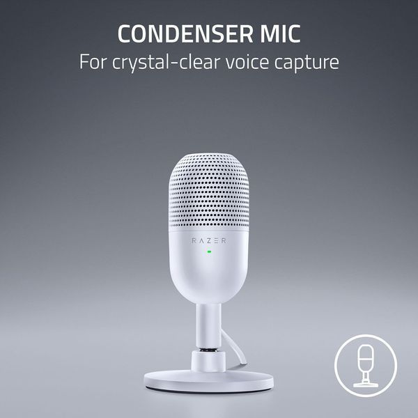 Мікрофон геймінговий Razer Seiren V3 Mini White (RZ19-05050300-R3M1) RZ19-05050300-R3M1 фото
