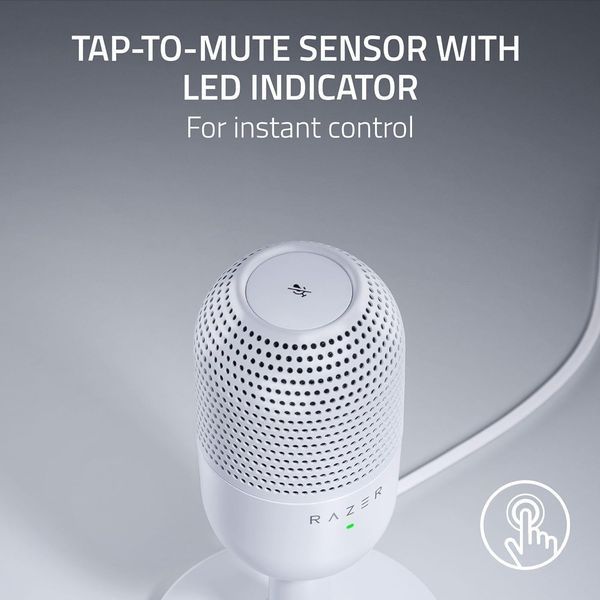 Мікрофон геймінговий Razer Seiren V3 Mini White (RZ19-05050300-R3M1) RZ19-05050300-R3M1 фото