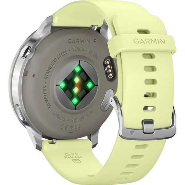 Смарт-годинник Garmin Venu 4 45 mm Silver with Citron Silicone Band (010-03014-02) 301015 фото