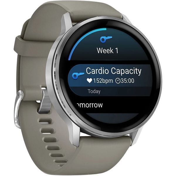 Смарт-часы Garmin Venu 4 45 mm Silver with Silver Gray Silicone Band (010-03014-01) 301016 фото
