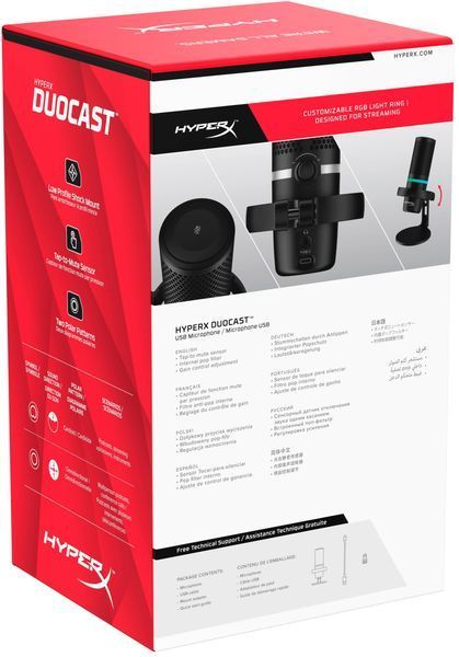 Микрофон гейминговый HyperX DuoCast RGB Black (4P5E2AA) 4P5E2AA фото