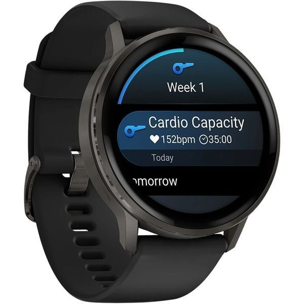 Смарт-часы Garmin Venu 4 45mm Slate with Black Silicone Band (010-03014-00) 301018 фото