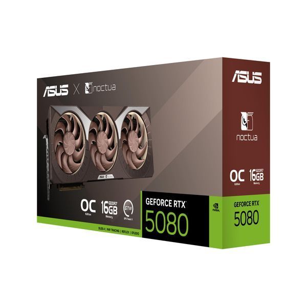 Видеокарта ASUS GeForce RTX 5080 16GB GDDR7 OC RTX5080-O16G-NOCTUA (90YV0M32-M0NA00) 00-00082899 фото