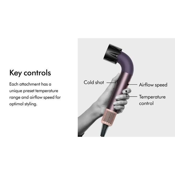 Фен Dyson HD17 Supersonic R Pro Hair Dryer Curly + Coily Jasper Plum (123486-01) EU 282414 фото
