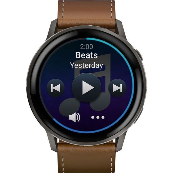 Смарт-часы Garmin Venu 4 45mm Slate with Brown Leather Band (010-03014-03) 303442 фото
