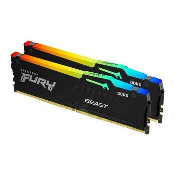 Оперативна пам'ять DDR5 32GB (2x16GB) 5600 MHz Beast RGB AM5 Black Kingston Fury (ex.HyperX) (KF556C36BBEAK2-32) KF556C36BBEAK2-32 фото