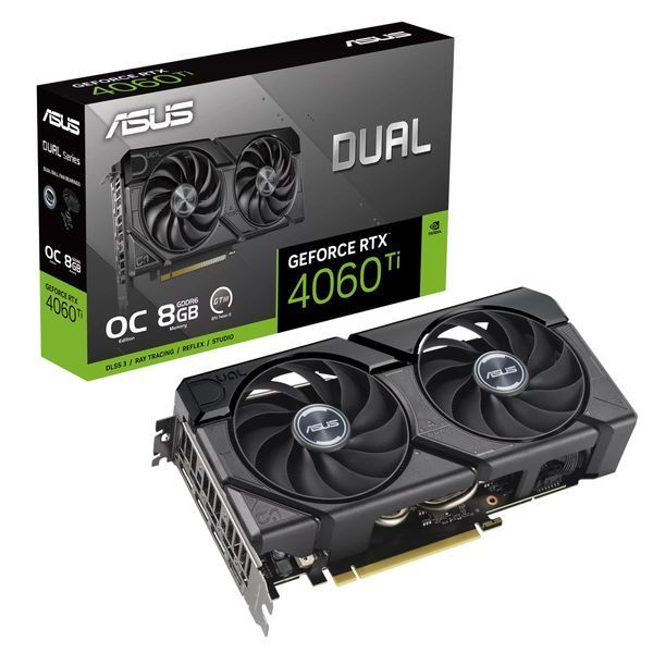 Видеокарта ASUS GeForce RTX 4060 Ti 8GB GDDR6 DUAL OC EVO DUAL-RTX4060TI-O8G-EVO (90YV0J49-M0NA00) 90YV0J49-M0NA00 фото