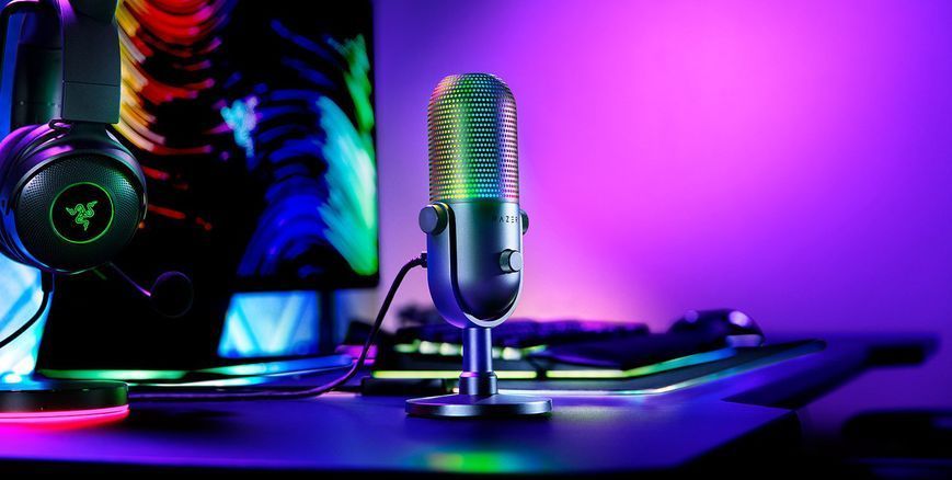Микрофон гейминговый Razer Seiren V3 Chroma Black (RZ19-05060100-R3M1) RZ19-05060100-R3M1 фото