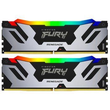 Оперативная память DDR5 32GB (2x16GB) 6400 MHz Renegade Silver RGB Kingston Fury (ex.HyperX) (KF564C32RSAK2-32) KF564C32RSAK2-32 фото