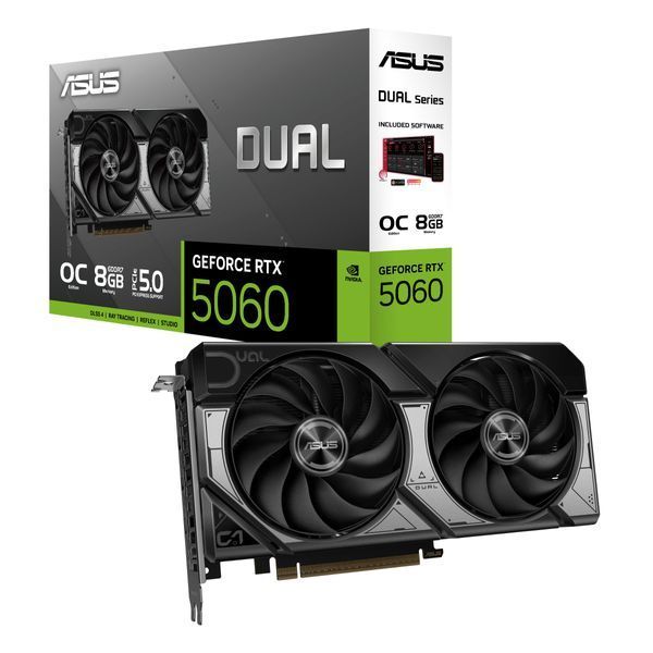 Відеокарта ASUS GeForce RTX 5060 8GB GDDR7 OC DUAL-RTX5060-O8G (90YV0N12-M0NA00) 00-00078333 фото