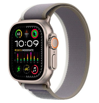 Смарт-часы Apple Watch Ultra 2 GPS + Cellular 49mm Natural Titanium Case w. Green/Gray Trail Loop - S/M (MRF33) 349905511 фото