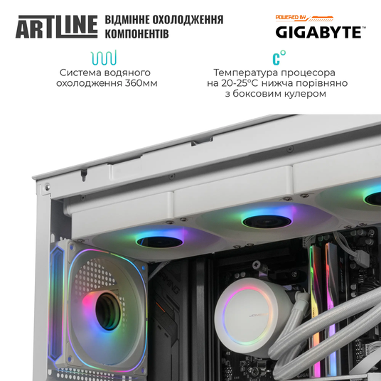 Купити Комп'ютер ARTLINE Gaming TANKWHITE, AMD Ryzen 7 9700X