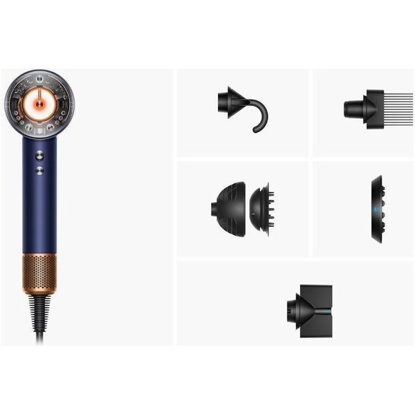 Фен Dyson HD16 Supersonic Nural Curly + Coily Prussian Blue Rich Copper (122701-01) 294510 фото