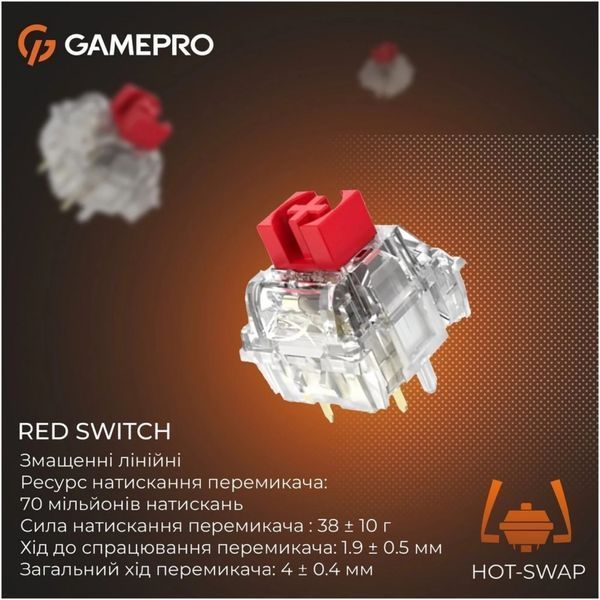 Клавиатура GamePro Genesis Silverlight MK116 USB UA Grey (MK116) 237922 фото