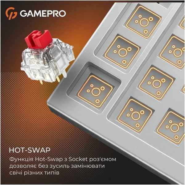 Клавиатура GamePro Genesis Silverlight MK116 USB UA Grey (MK116) 237922 фото