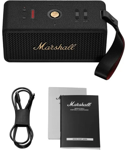Портативная акустическая система Marshall Middleton II Black and Brass 266709 фото